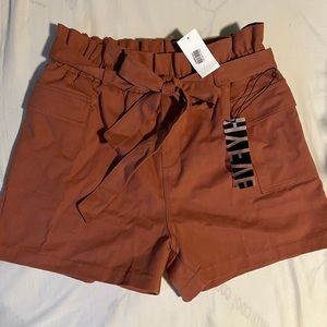 NWT- Rust HYFVE Paper Bag Shorts- Size L